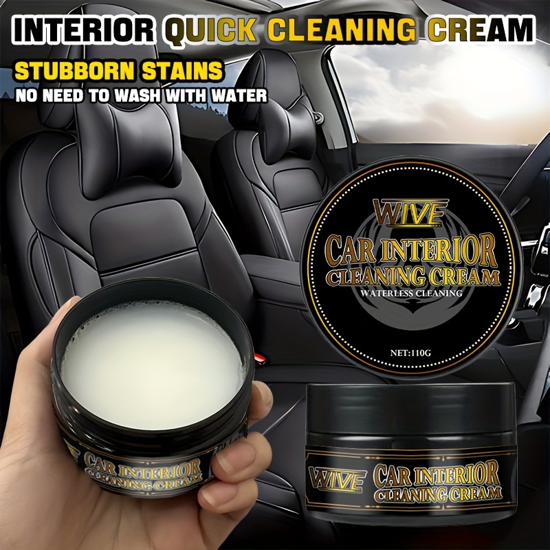 

1pc Car Interior Renewal Cream - Polishes & Brightens Faux Leather Seats, Dashboard & Steering Wheel