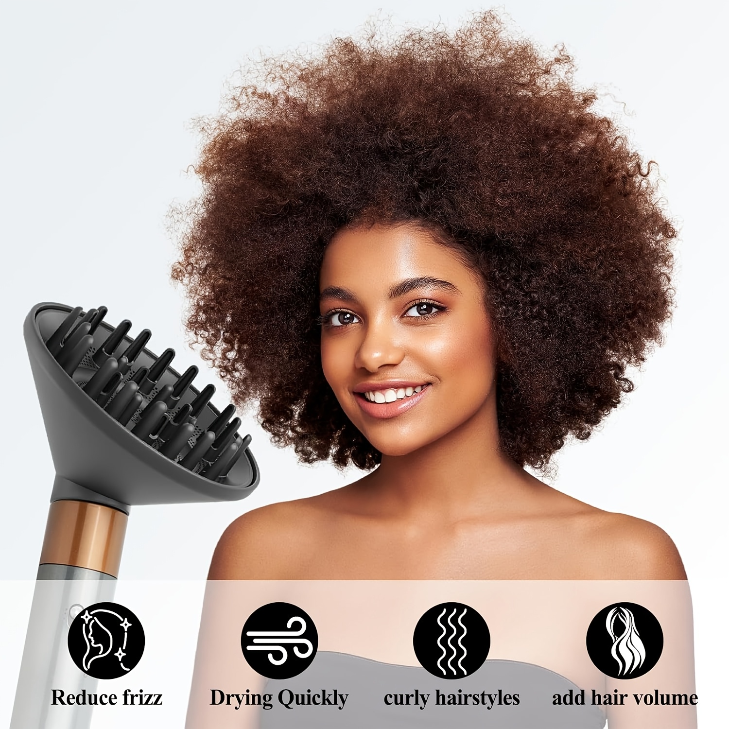 

Diffuseur de Cheveux Amélioré de 6 Pouces pour Airwrap HS01/HS05 - Grand, Parfum, Batterie, pour les Soins des Cheveux Bouclés & Naturels, , Diffuseur