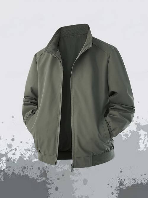 mens lapel trench coat jacket with zippered front single flap pockets solid color windbreaker coat suitable for spring autumn machine washable casual outerwear collar for urban commuting and travel