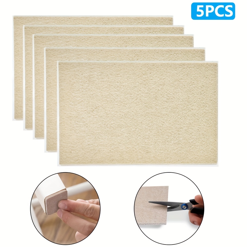 TEMU Lot de 5 feuilles de patins de multifonctionnels - pour pieds de table, sol, meubles, canapé, chaise, canapé-lit, banc, autocollants silencieux,