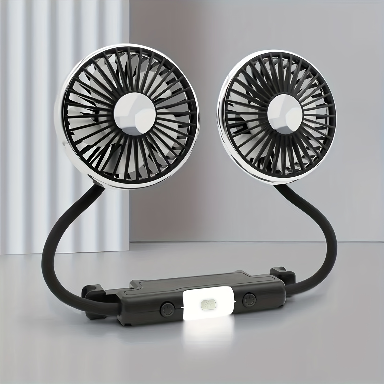   dual head car fan with adjustable angle     installation usb powered no battery needed   all seats details 10