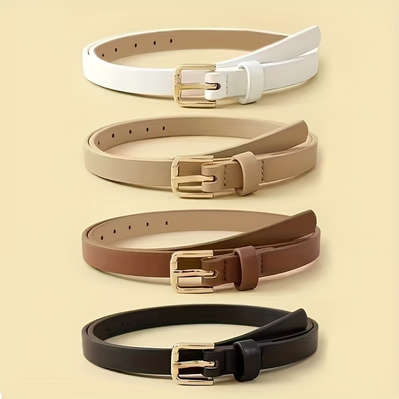 Temu – TEMU 4pcs Women’ Belts, Simple Casual Everyday Commuter Belts