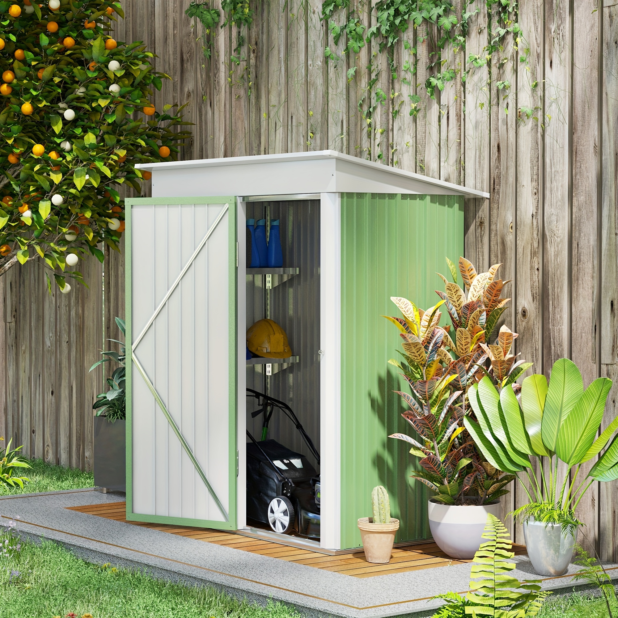 x steel outdoor storage shed lean garden shed adjustable