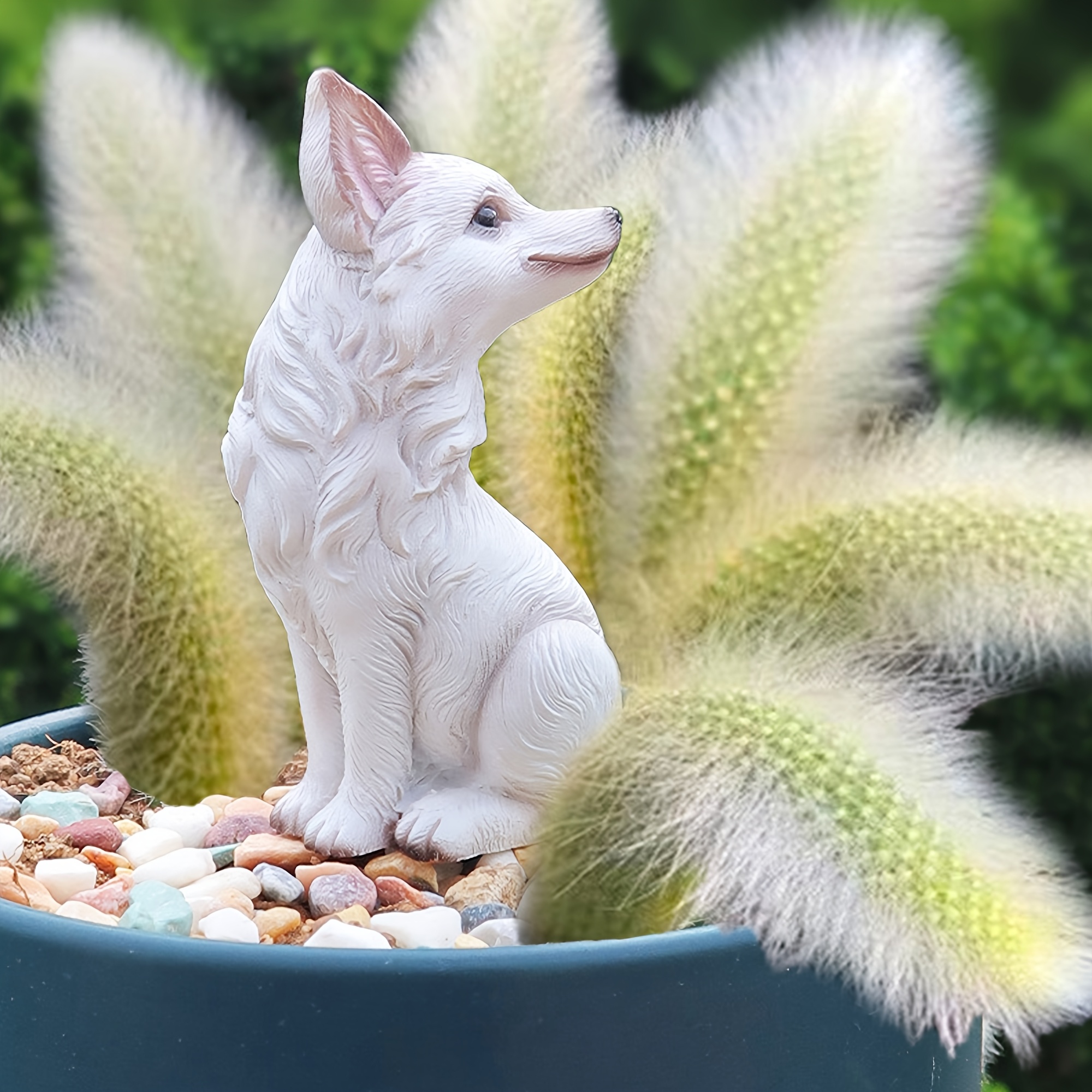 1pc resin nine tailed fox decoration ideal indoor outdoor - Temu