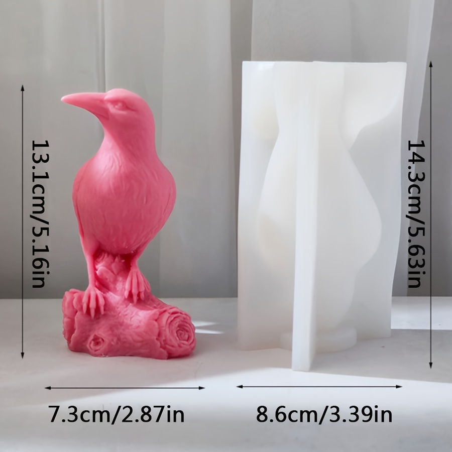 New Branch Head Crow Silicone Mold Handmade Scented Candle Creative Crow Desktop Home Ornament Mold