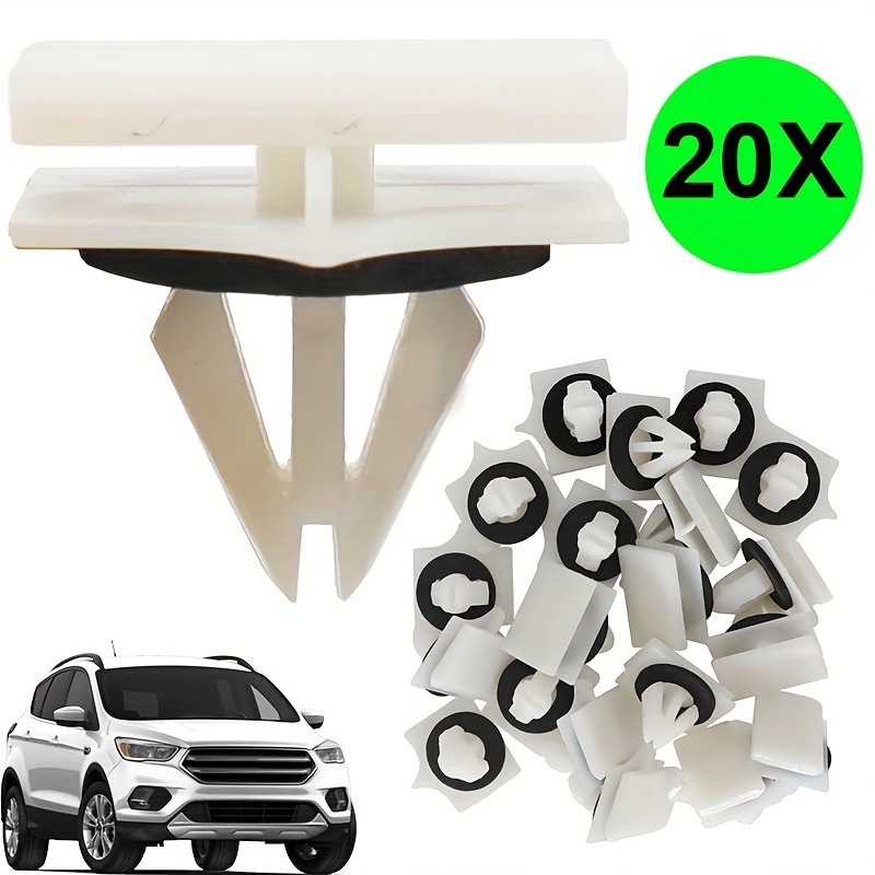 

20pcs Car Trim Panel Retainer Clips, Plastic Interior Moulding Fasteners, Headlining Lining Fixing Clips, Universal Auto Retainers For Vehicle Styling Compatible With Chevrolet, For Ford