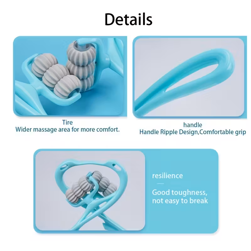 2pcs mixed 6 ball cervical massage and 5 jaw head massager manual neck clamp multi function kneading roller 6 ball shoulder and neck head relaxation massager suitable for men and women gift Product details 1