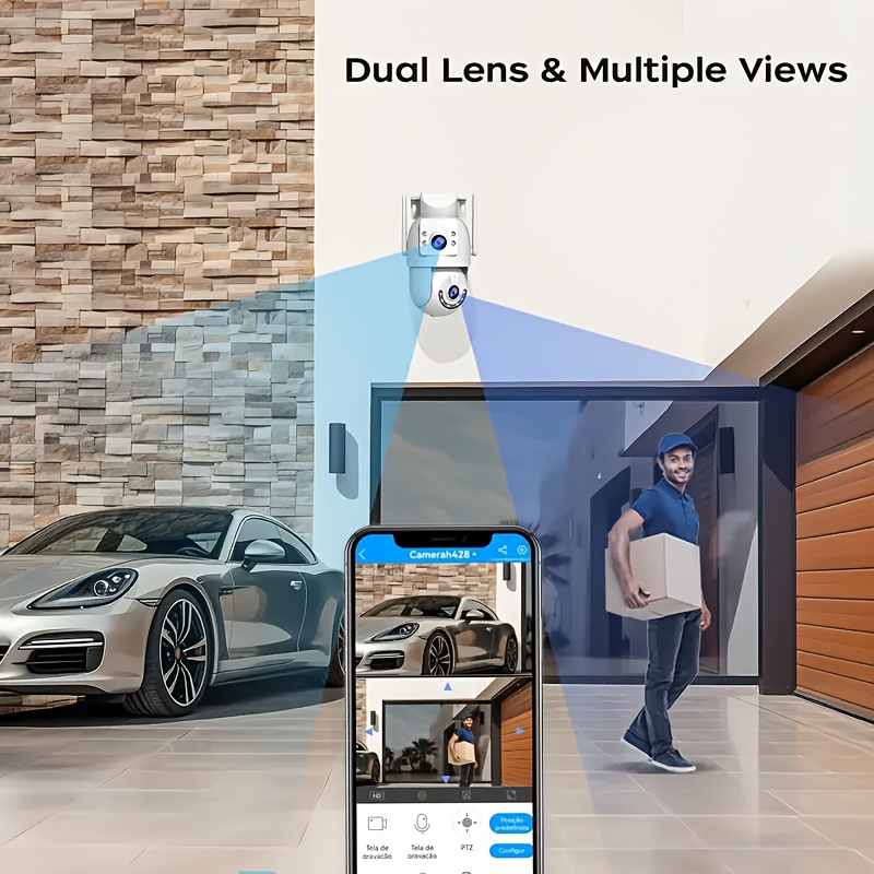 JOOAN Dual Lens WiFi Security Camera, PTZ Technology, HD Resolution, Nightvision, Two-Way Audio, Motion Detection, Indoor Use, Wall Hanging, Smartphone Compatible, Application & Apple HomeKit Control, USB Powered, Non-Waterproof, ABS Material details 5