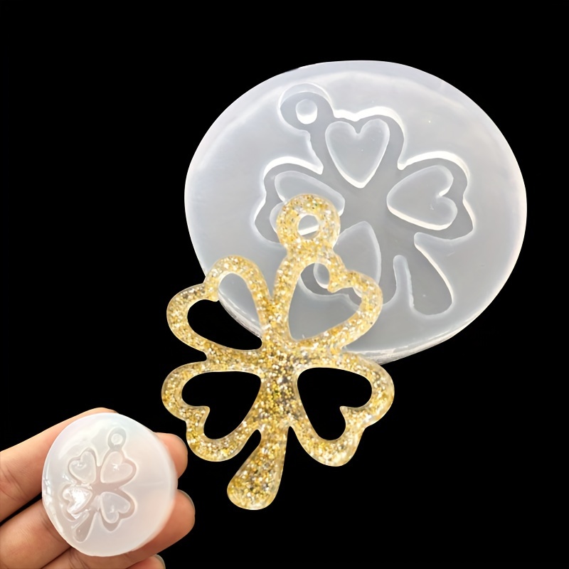 

1 pc, moule de pendentif en résine de cristal , charm en de à feuilles suspendu, accessoire de bijouterie DIY en silicone, fournitures de loisirs créatifs pour la bijouterie et la couture