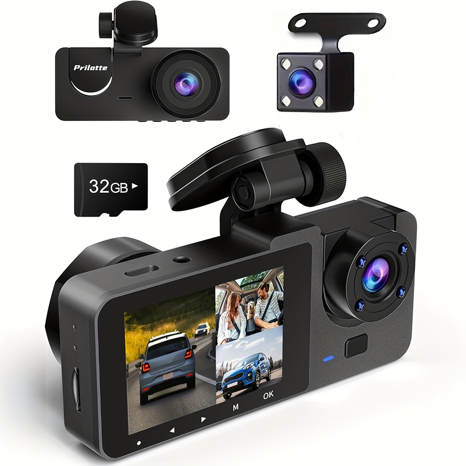 

For 4k Uhd Car Rear Free 32gb Sd Dashcams For 24 Wdr G- Detectionparental -in Display Sensing