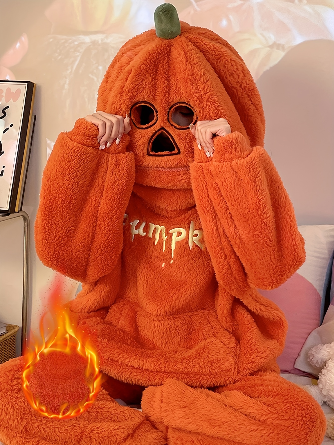 Generisch Halloween Hoodie Lustiger Kürbis Kapuzen Produktbild-Vorschau 6