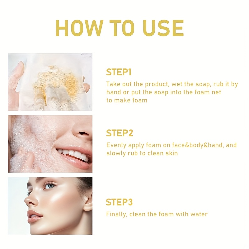 Turmeric Lemon Kojic Acid Soap 6pcs, Gentle Texture, Gently Care Skin, Natural Plant Essence, Earth Essence, Create Pure and Beautiful Soap, Without Added Burden, to Give Skin the Most Natural Moisture