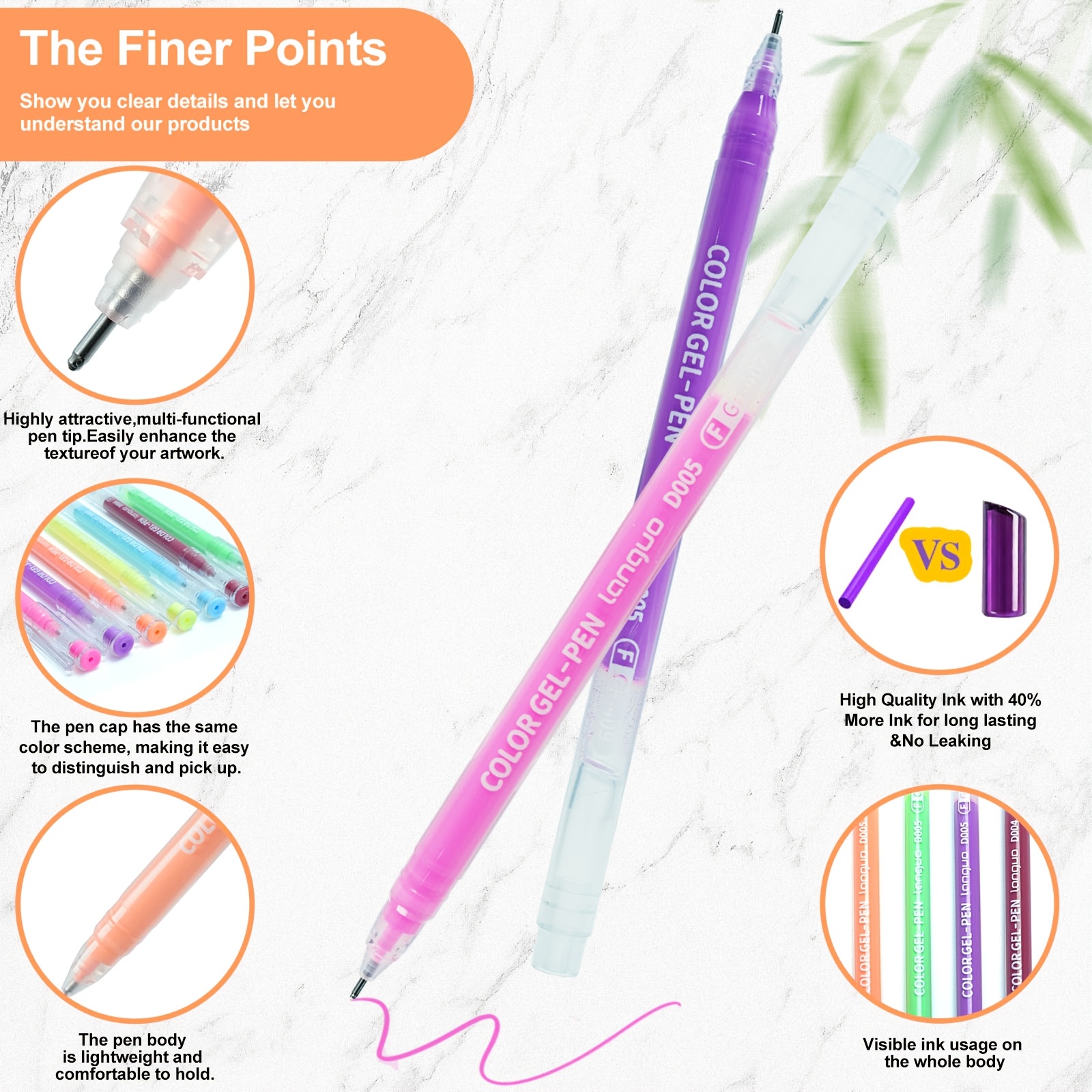 LANGUO 252-Color Gel Pen Set for Journaling and Drawing