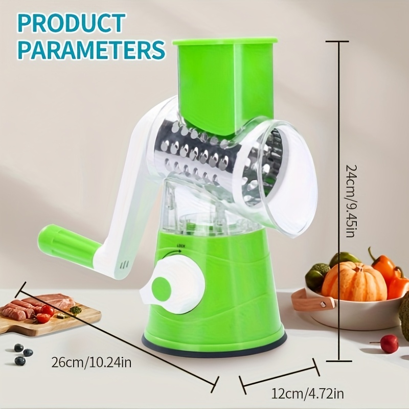 1-4pcs trancheur de légumes et fruits 3-en-1, râpe à fromage et éplucheur de pommes de en acier inoxydable - outil de cuisine pour préparer les aliments détails 4