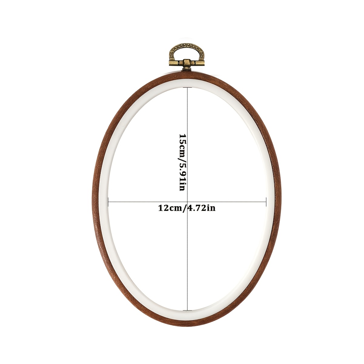 TEMU 1 pièce Cercle à broder vintage, cercle à broder pour point de croix, cadre de présentation en plastique - Cercles et ovales pour kits de