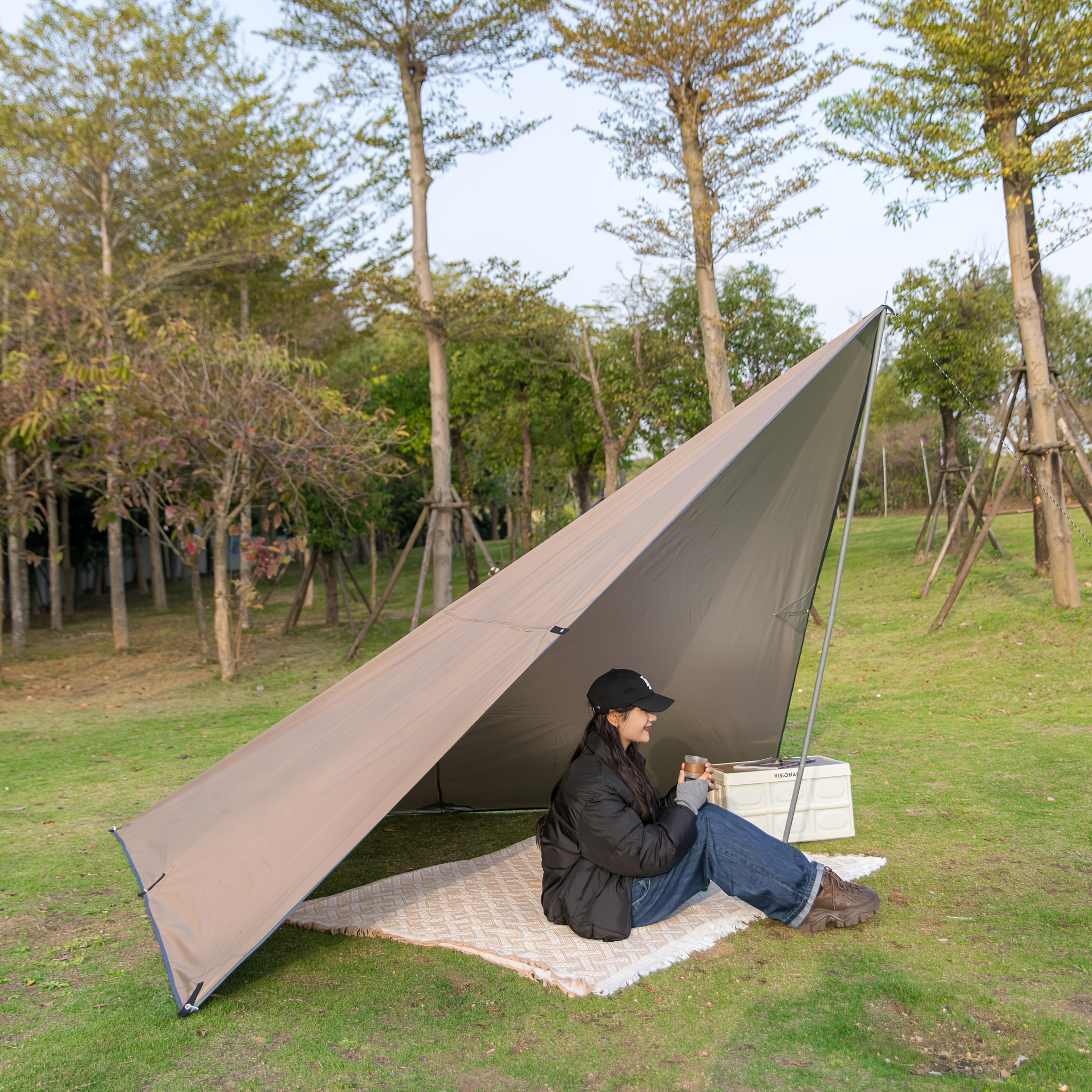 Diy Tarp Canopy For Camping 10x13ft Camping Tarp With Poles