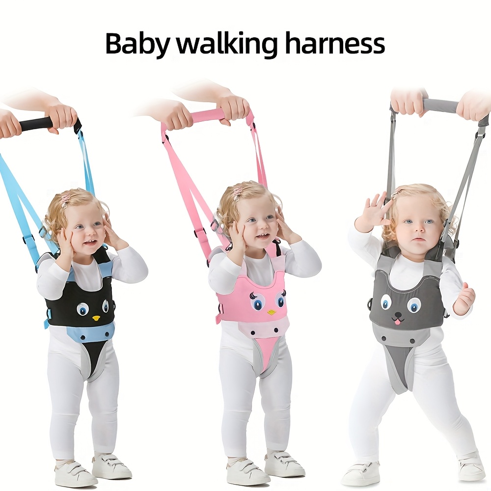 d112f171-c3bd-4f25-9e26-c3d397e571db.jpg Handheld Baby Walker Carrier with Safety Belt - Adjustable Walking Aid for Toddlers, Ergonomic Design & Soft Padding