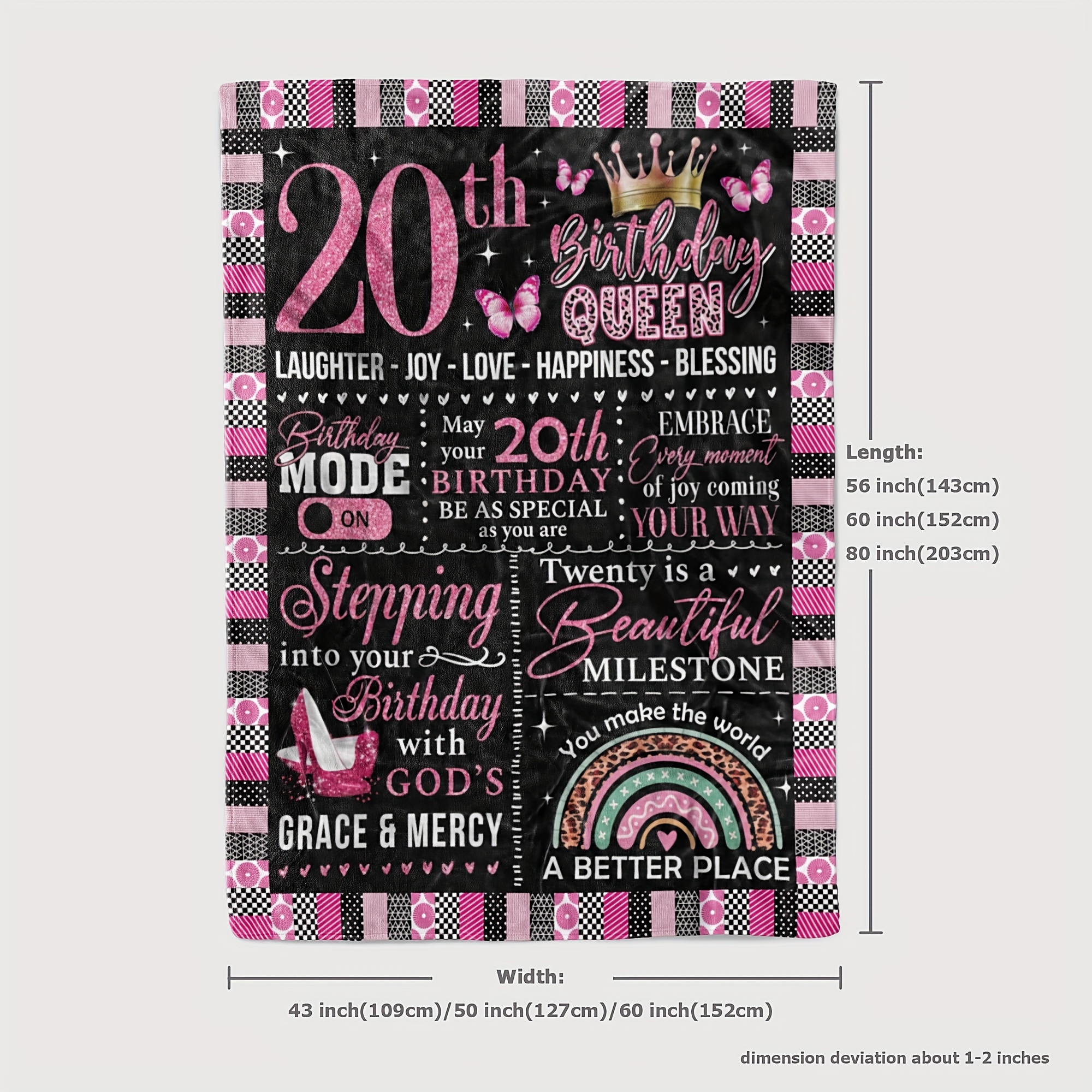 pc 20th birthday blanket gifts women girls gifts 20 year Temu
