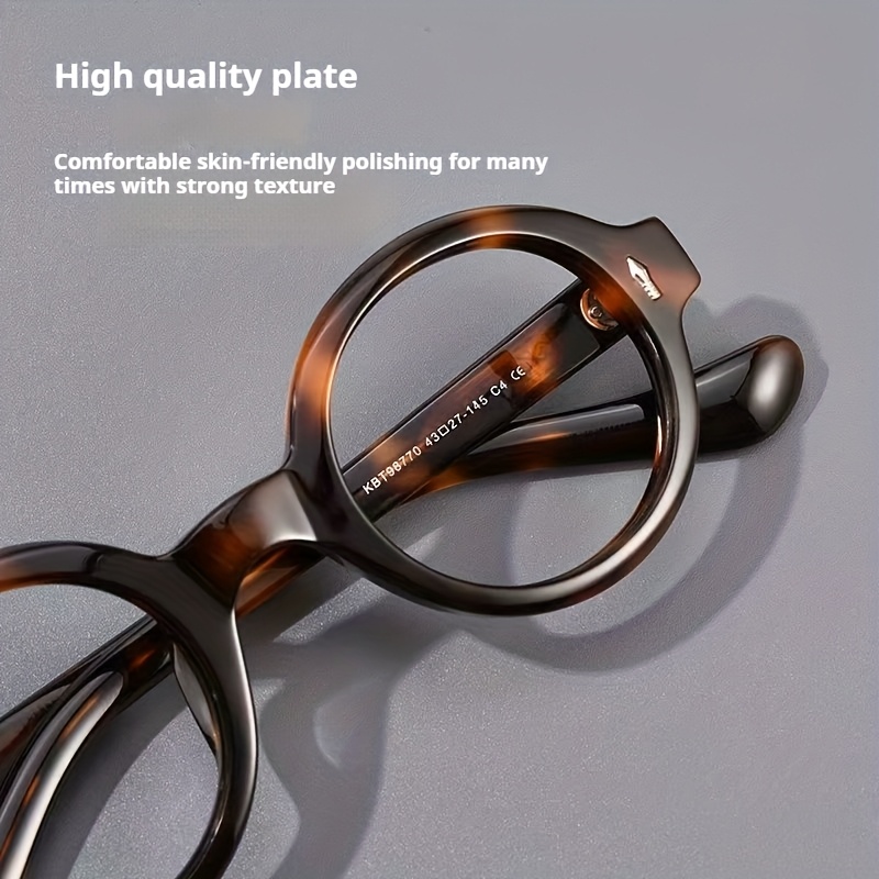 Handmade Vintage Tortoiseshell Round Frame Glasses