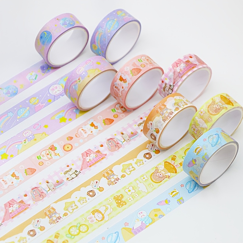60-Roll Cartoon and Washi Tape Pack for Decoration