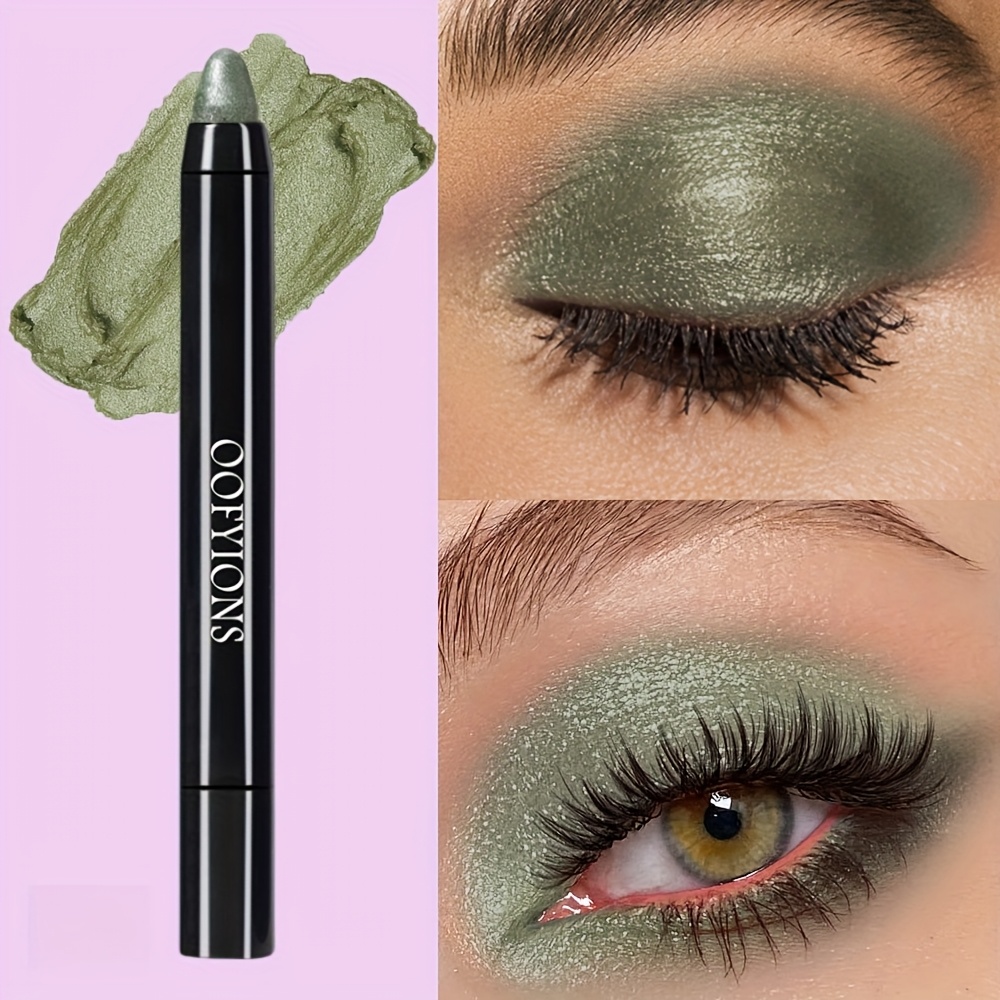 eye shadow stick makeup cosmetics eye   stick rotatable cream eye shadow pencil glitter shimmer eyeshadow stick for eye makeup 04 green shimmer eyeshadow lipstick dual use pen stick 24h glow   long lasting waterproof