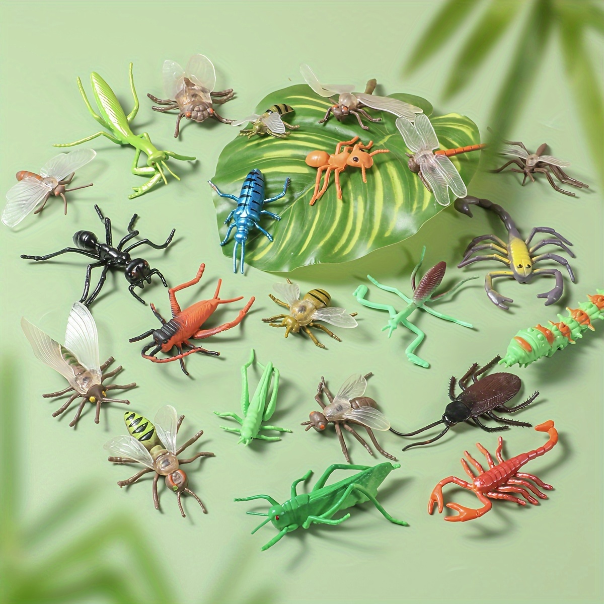 50 Insectos y Bichos de juguete de Aspecto Realista Colores