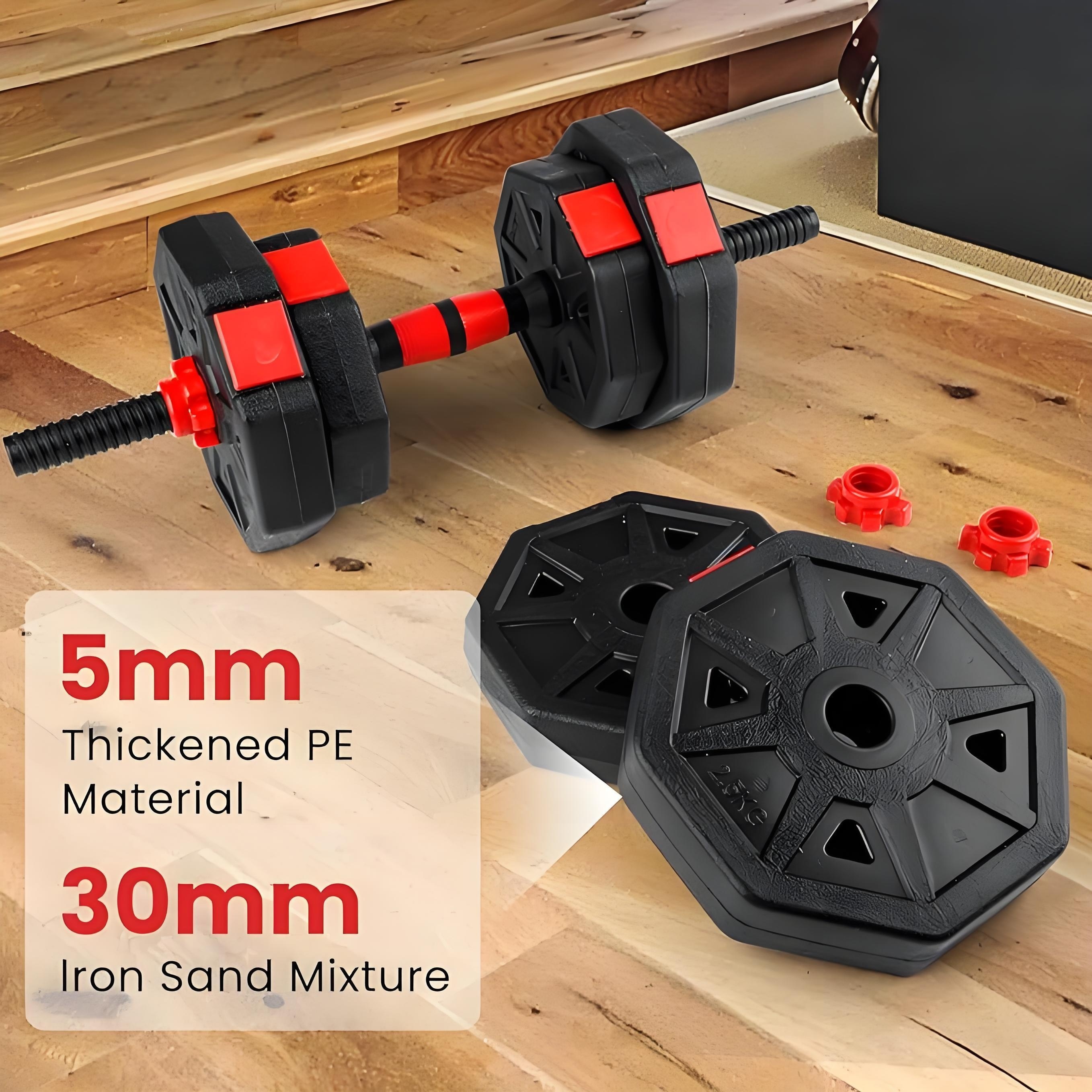 Adjustable Dumbbells Set,Weights Dumbbells Set for good Home Gym 44 lbs Red