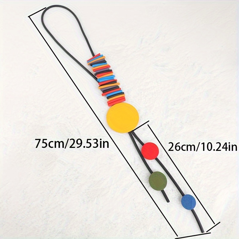 Boho Tribal Y Shape Silicone Necklace, Versatile Statement Piece