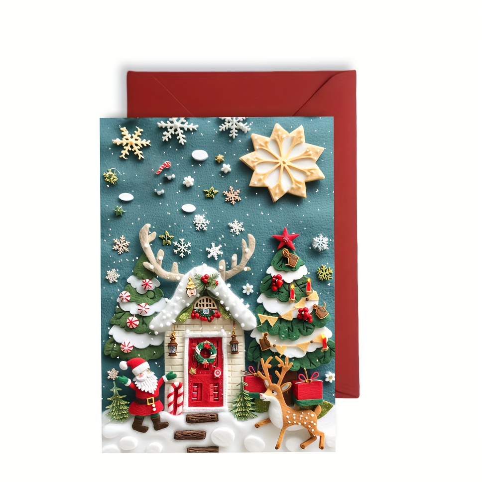 

1pc Christmas , Picture, , High-end , Comfortable Touch, High-quality Card Paper