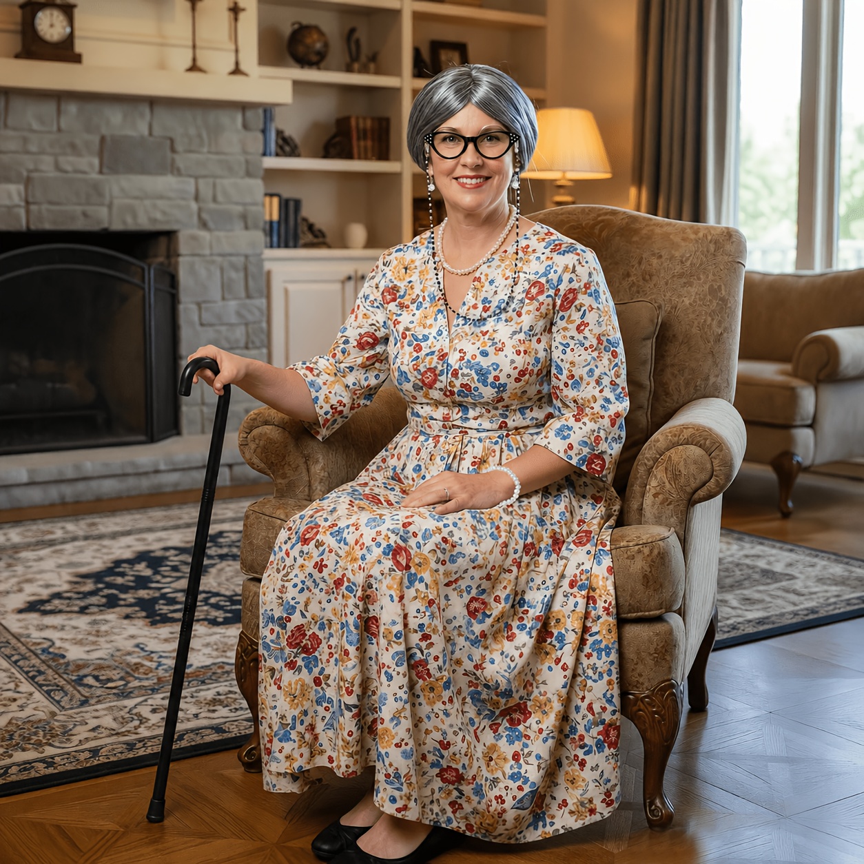 old lady fancy dress Lounging Old Lady Costume