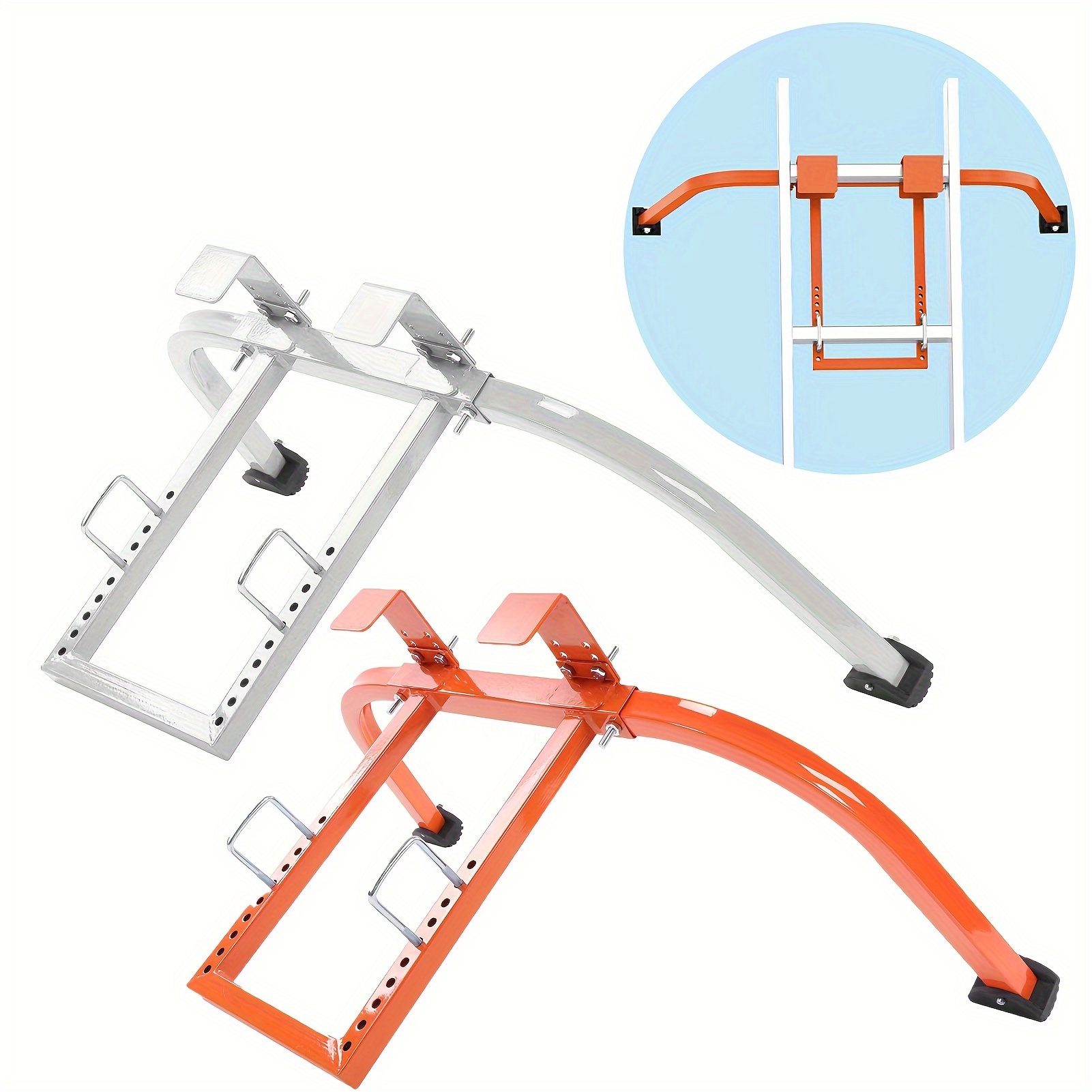 

1pc Ladder Stabilizer Support Steel Ladder Roof Hook Wing Span Standoff Stairs Extension Hook Stabilizer For Roofing Climbing Painting Auxiliary Tools Accessories