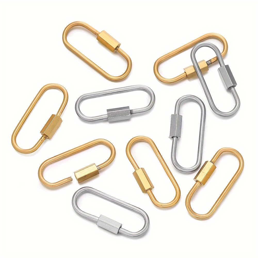 

5pcs/lot Steel Clasps, Carabiner Fasteners, Diy Bag Jewelry Making Accessories, Art Sewing , Metal