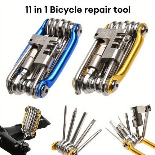 11 in 1 multi function bicycle repair kit mountain bike wrench screwdriver chain hex spoke bicycle tools bike repair tool set