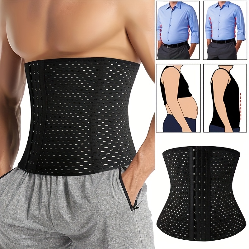 mens breathable mesh 3 row   4   waist support belt