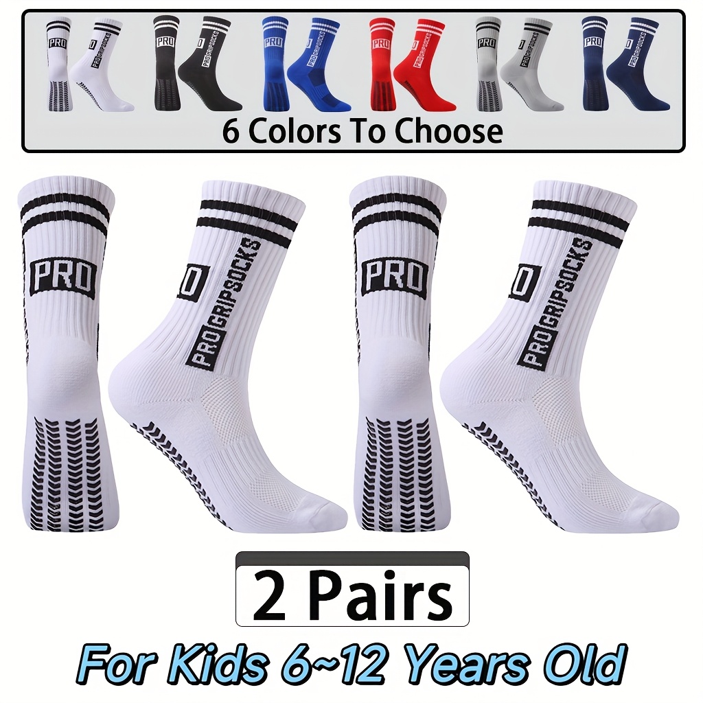 Of Youth Non-slip Football Socks, Mid-calf Sports Socks That Are Breathable And Sweat-absorbing, Featuring A Towel Bottom Design For Boys And Girls. Ideal For Soccer, Basketball Training, Running