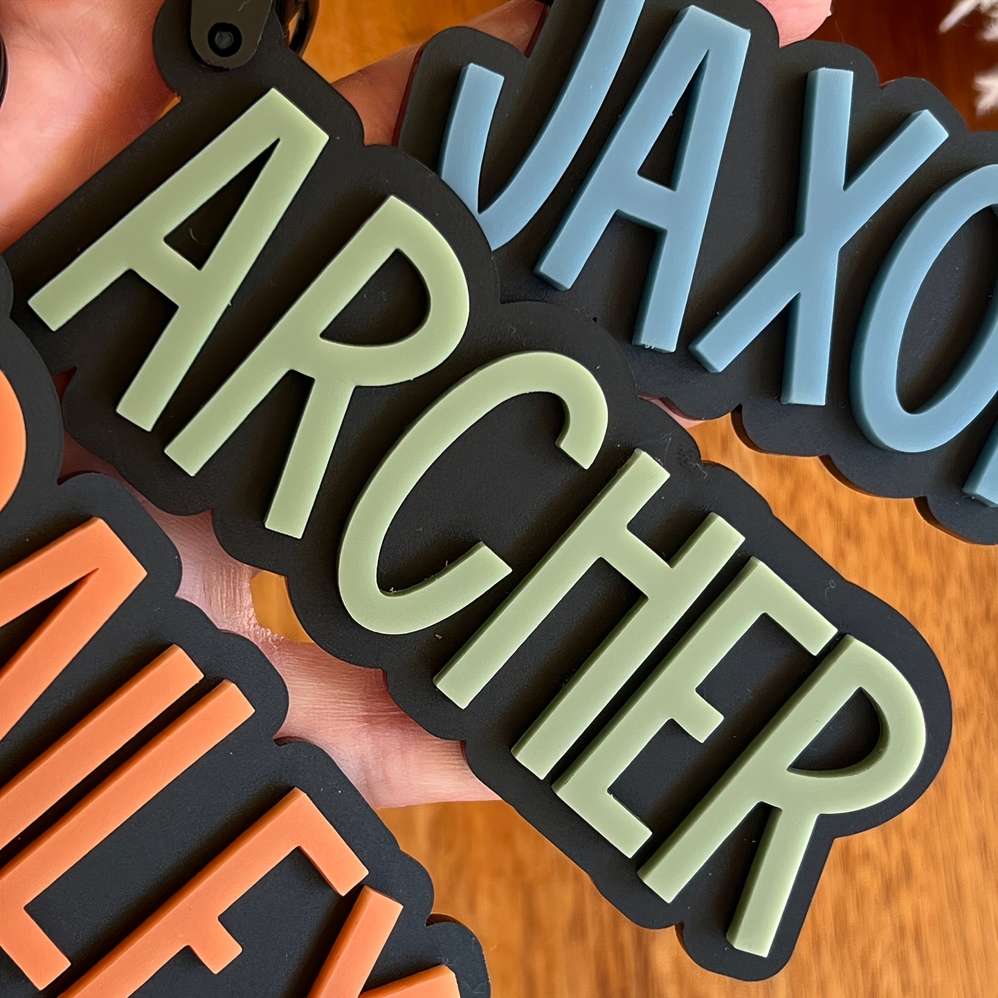 TEMU 1 Personalized Acrylic Name Keychain - Custom Engraving/name, 5mm Thick Durable Acrylic, Stylish Bag Accessory & Practical Women's Accessory Key