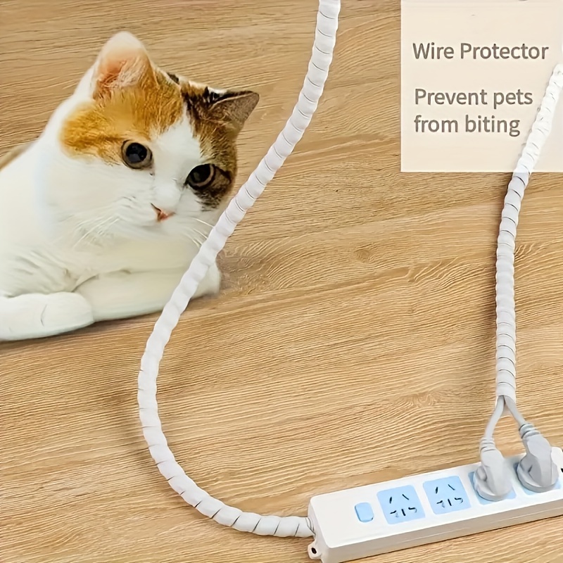13 Ft Black Cable Protector Sleeve - Chew Proof Cord Cover For Pets, 1/2 Inch Wide