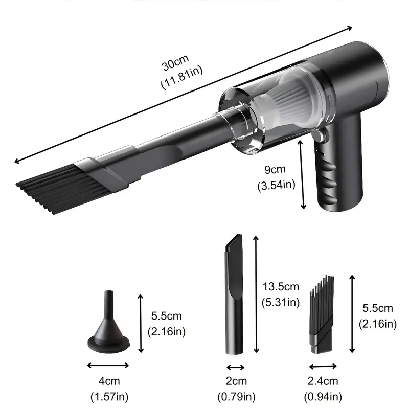 mini aspiradora portátil sin cable con 2 filtros lavables, de aspiración inalada sin cuerda, aspirador recargable para coche/ocio/hogar detalles 0
