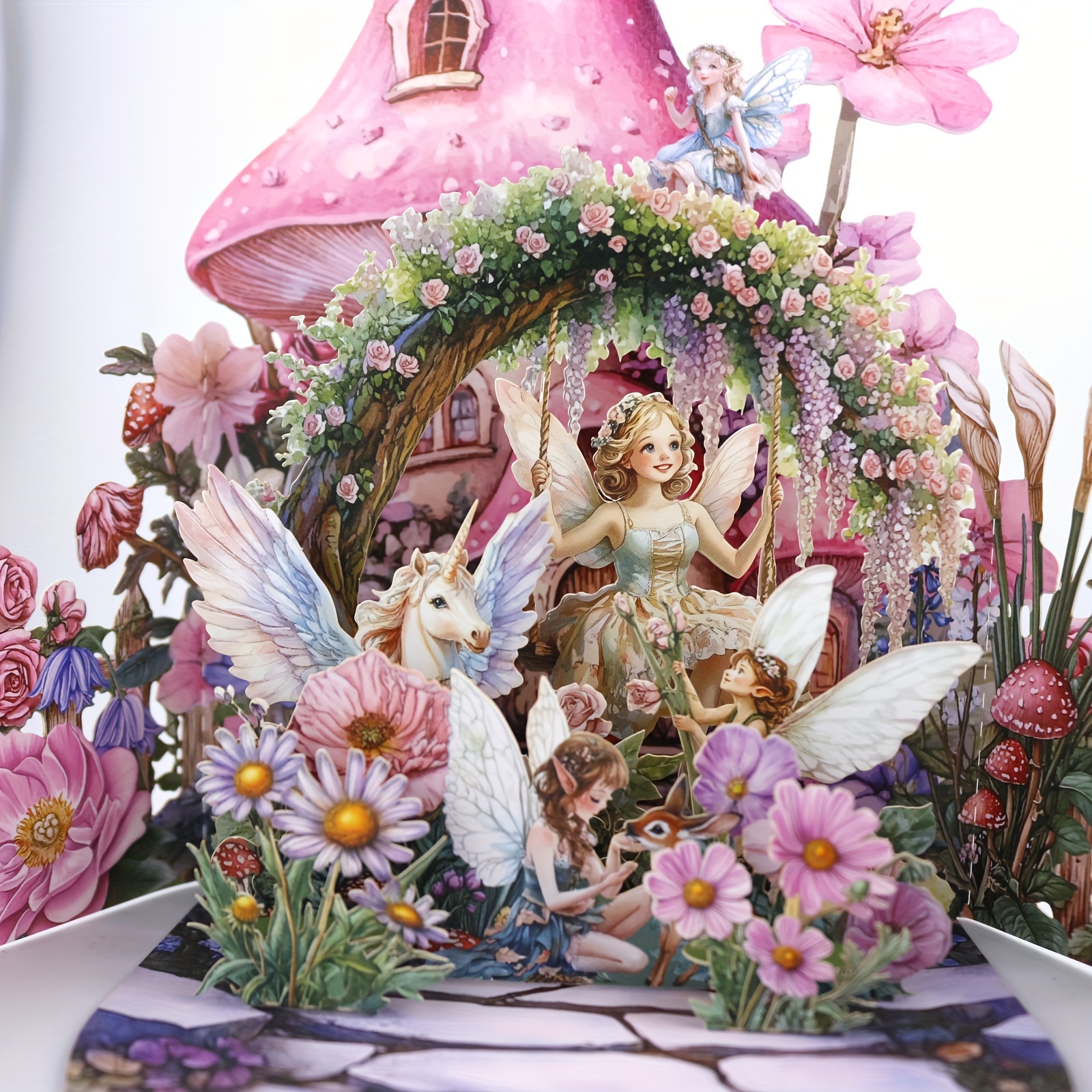 Image of 3d Garden Pop-up Greeting Card - Perfect For Birthdays, Valentine's & Mother's Day With Note Card And Envelope Included, Happy Birthday, Happy Valentine`s Day