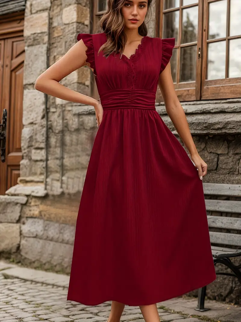 womens summer solid lace trim v neck elegant - Temu Hungary womens summer solid lace trim v neck elegant - Temu Hungary