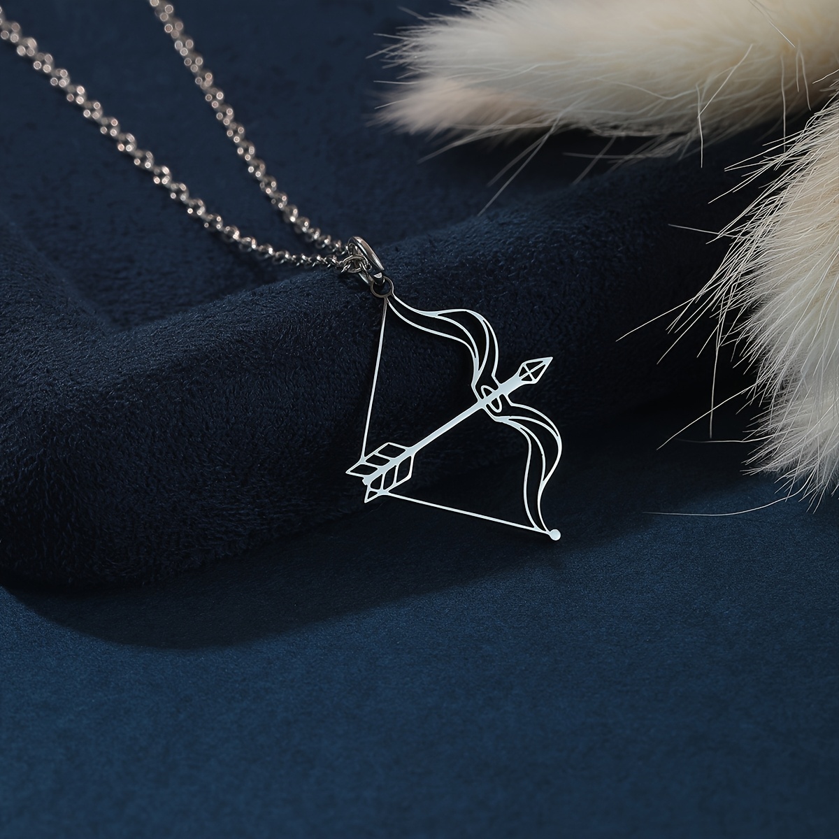 Women Necklace Classic Stainless Steel Cupid Arrow Pendant Necklace For Women Lovers Fashion Jewelry Anniversary Gifts Charm Necklace Stainless Steel Jewelry