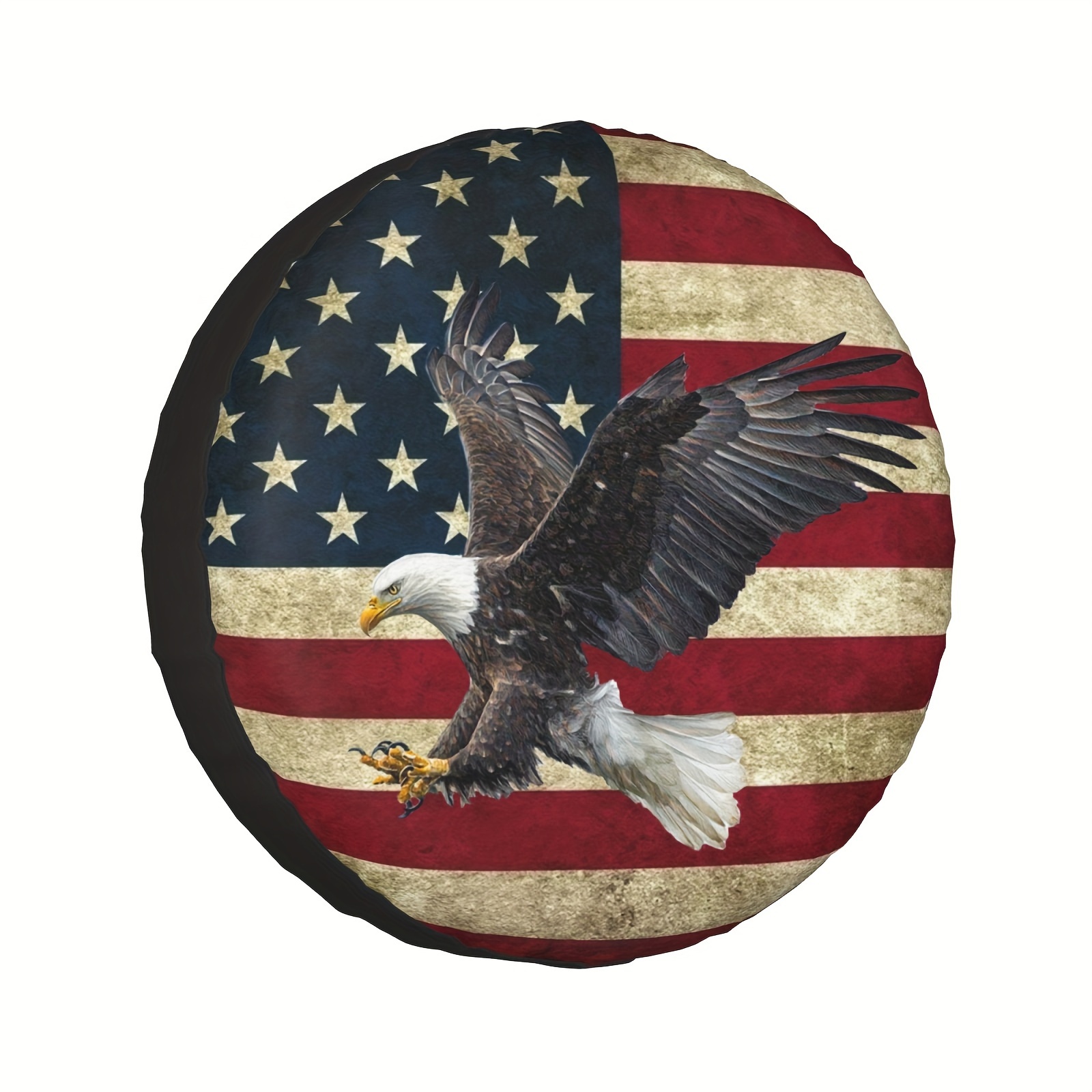  Bass Fishing USA Flag Wheel Cover Spare Tire Cover for Trailer  Rv Truck 14 15 16 17 Inch : Automotive