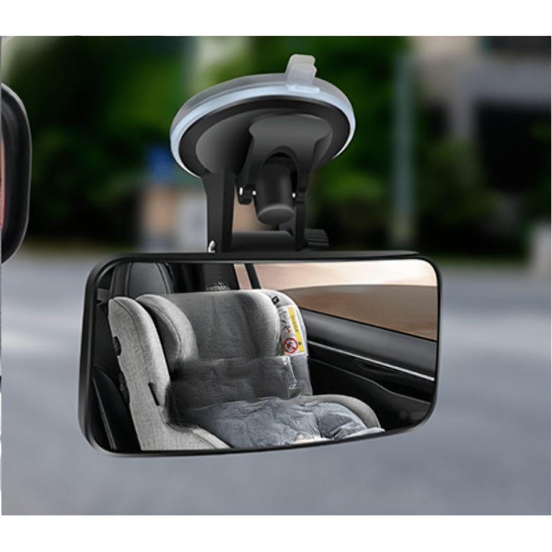 Wide-angle Rearview Mirror Universal 360° Rotates Adjustable Suction Cup Car Interior Rear View Mirror