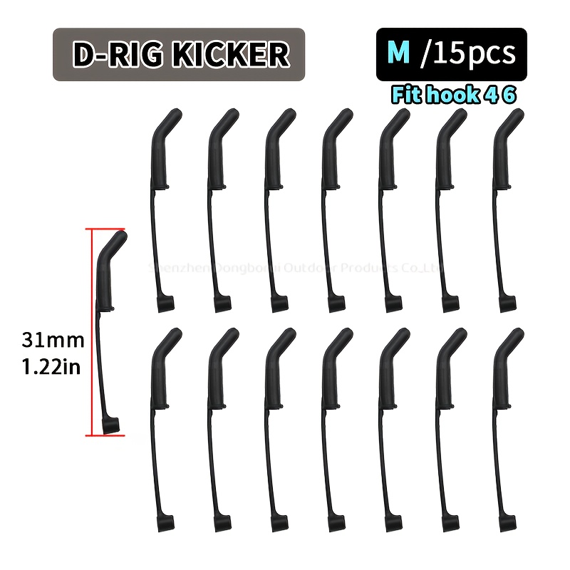E-shop 15-teiliges Karpfenangelzubehör D-Rig Größe passend für 2/4/6/8 für Karpfenrigschnurausrichter D-Rig Ausrichter Karpfenterminalzubehör