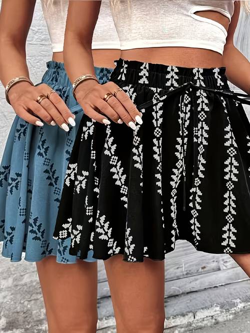 two piece womens shorts set featuring floral patterns with an elastic waistband and drawstring a relaxed and elegant summer beach vacation