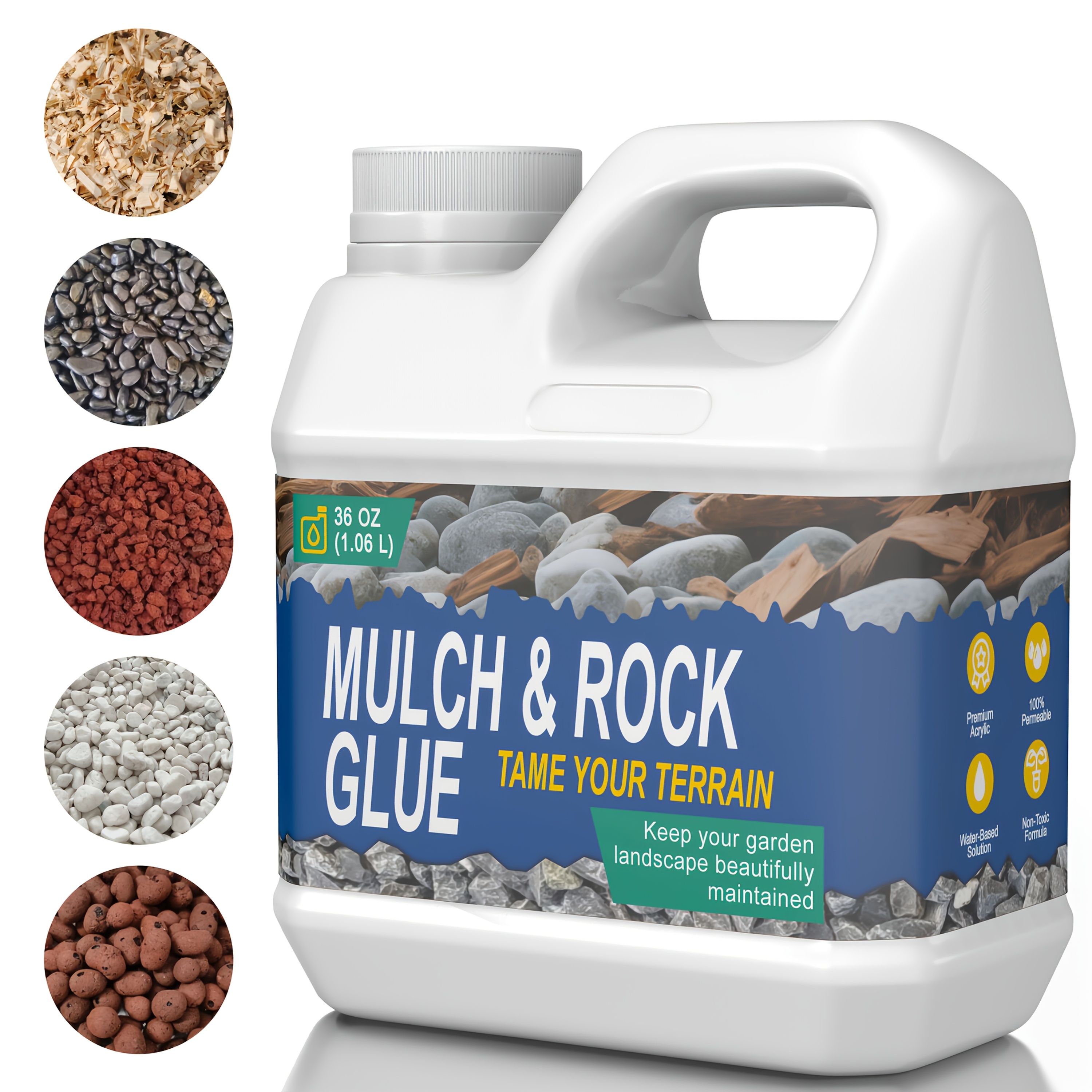 Temu – TEMU 144oz Mulch Glue For Landscaping, Non-toxic, Strong Mulch Gravel Glue, Rock Glue, Mulch Glue For, Mulch Glue Binder, And Pea Gravel , 36oz