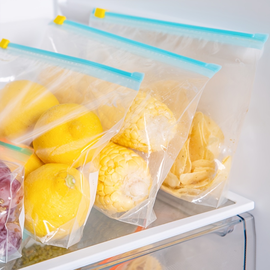[45/20/30/40pcs Reusable Storage Bags] 45/20/30/40pcs Reusable Storage Bags, Zippered Fresh-keeping Bag, Food Sorting Storage Bag, Food Preservation Sealed Bag, for Fruit, Grain, Vegetable And Meat, Kitchen Organizers And Storage, Kitchen Accessories
