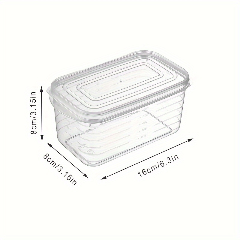 5 pcs clear plastic food storage containers   fridge organization and travel made of   pp material details 4