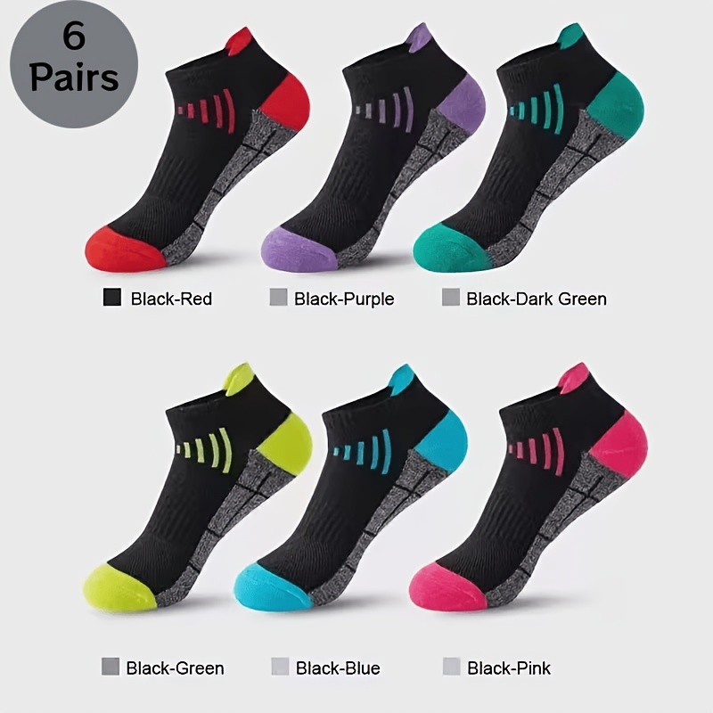 TEMU 6-pair Unisex Low-cut Ankle Socks Suitable For - Solid Color Casual Crew Socks, Machine Washable, Dry , Spring/summer Casual Attire,