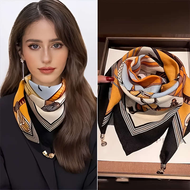 

Trendy Magnetic Clasp Scarf Offers Tying Styles With A Bohemian Vibe, And Dates.